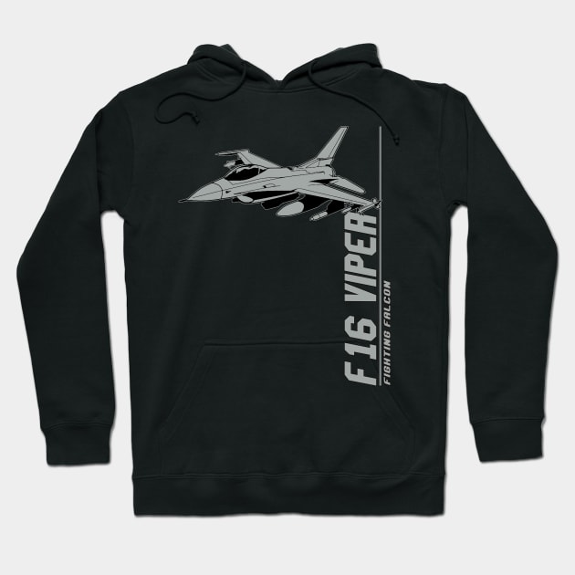 F-16 Viper Fighting Falcon Jet Fighters Hoodie by Jose Luiz Filho